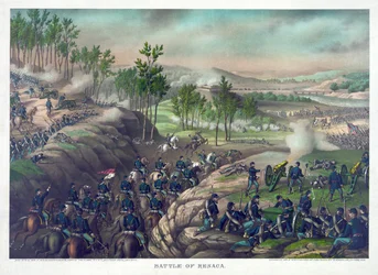Battle of Resaca, pub. Kurz & Allison, 1889